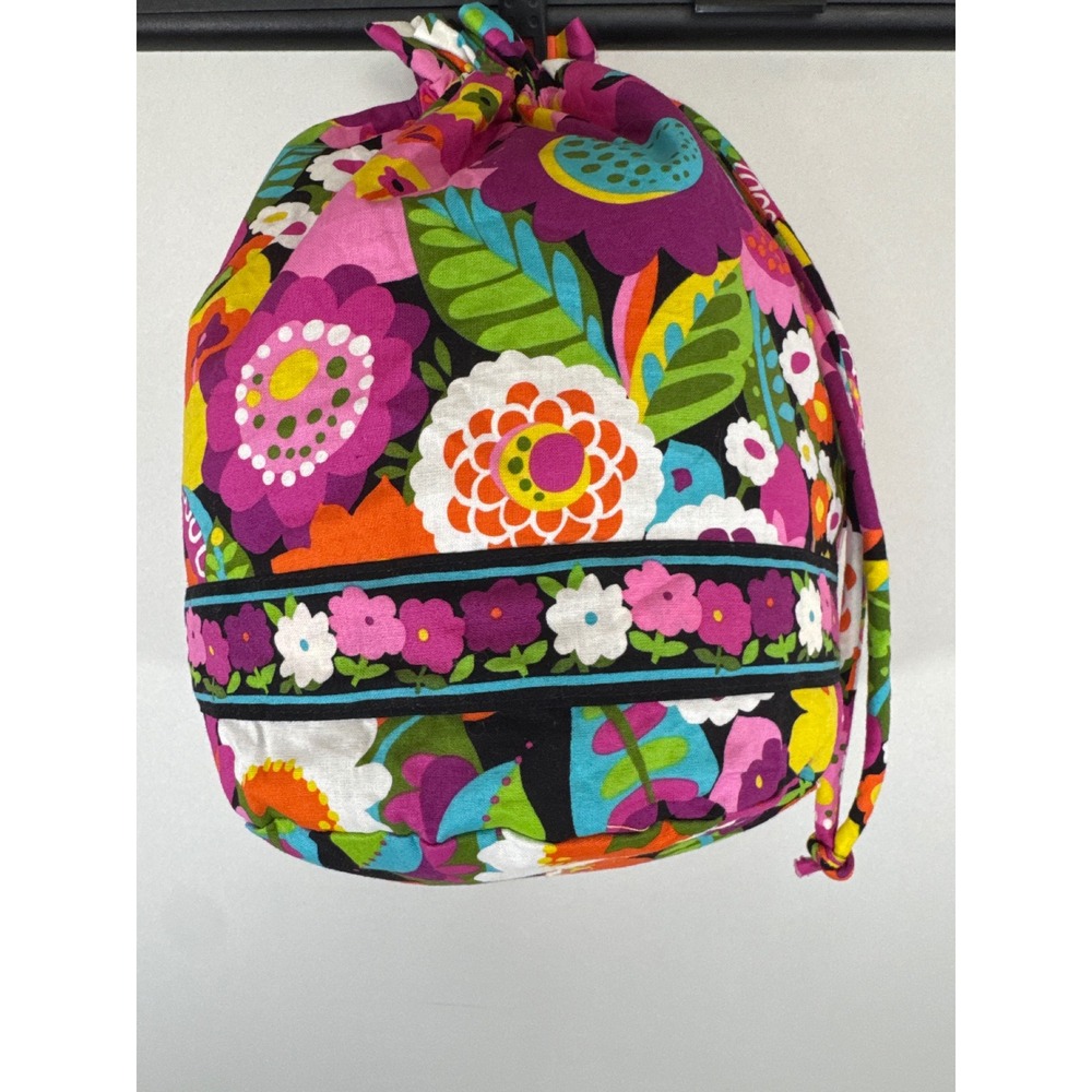 Vera Bradley Sun Valley Floral Drawstring Ditty Bag Travel Makeup Toiletry Beach